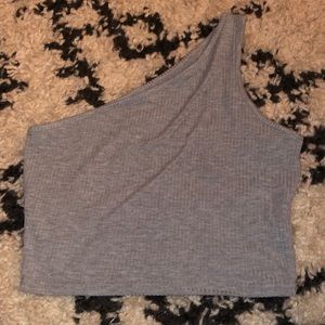 SHEIN Grey Off-the-Shoulder Tank Top